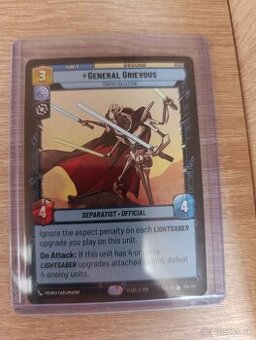 Predám Star Wars Unlimited kartu General Grievous 034