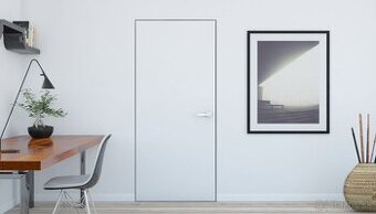 Moderné biele dvere do skrytej zárubne