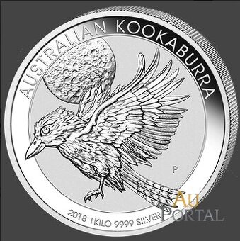 Na predaj: 1 kg strieborná minca Australian Kookaburra