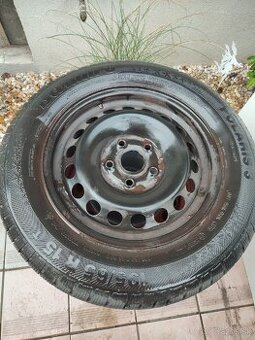 Zimné pneumatiky na plechových diskoch spolu 4 kolesá 99:€.