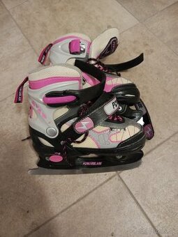 Dievcenske korcule cierne 30 - 33  nastavitelne