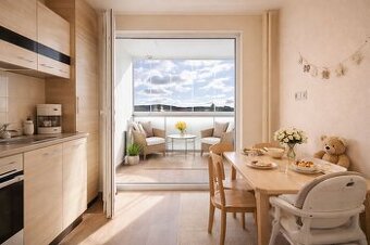 Veľká loggia 8 m² a svetlý 2-izbový byt Sliač. Nízke náklady