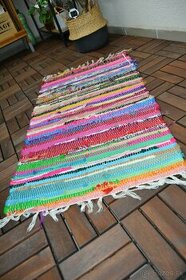 Ručne tkaný handričkový koberec, HAND MADE