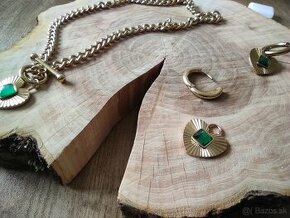 Elegantný srdcový set náhrdelník s náušnicami