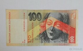 100-korunova zachovala slovenská bankovka séria A - 1