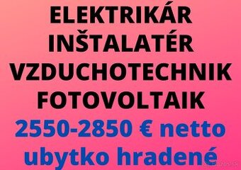 ELEKTRIKÁR - INŠTALATÉR - VZDUCHOTECHNIK - FOTOVOLTAIK