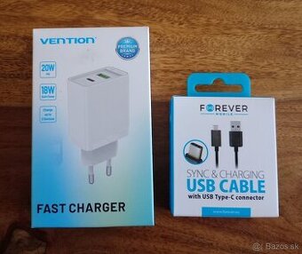 Rýchlonabíjačka USB/USB-C 20W