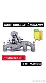 Repasované turbo GARRETT 1.9 TDi - 74kw, 81kw, 85kw