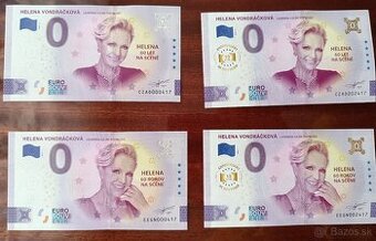 0 Euro bankovky Helena Vondráčková CZ+SK.