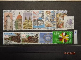 POŠTOVÉ ZNÁMKY - SLOVENSKO - 13 FOTO