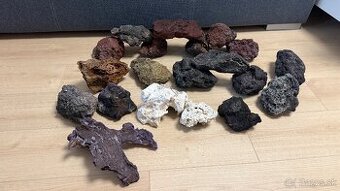 Dekorácie kmene a lávové kamene do akvária (21ks)