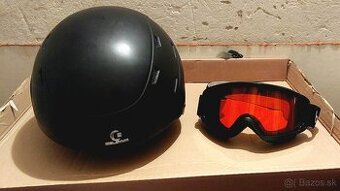 Lyžiarska prilba + okuliare TOP STAV