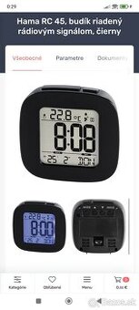 NOVY budík, podsvietený, radiovo riadeny