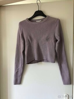 Fialový crop-top svetrík Clockhouse veľ. M Vianoce