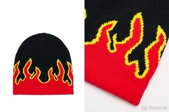 Zimná čiapka s Plameňmi, s Vysokým okrajom, s Brmbolcom