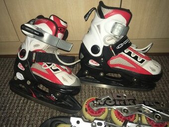 WORKER Nolan 2v1 - Nastaviteľné korčule. c 29-32