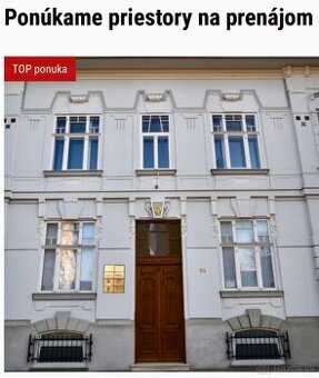 Lukratívne kancelárske priestory na prenájom