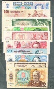 Staré bankovky sestava 1961-1988 - 10 kusů