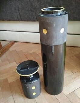 Retro keramická váza + svietnik Keralit