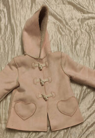dievčenský ružový kabátik s kapucňou	2-3r