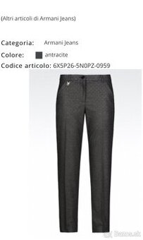 Armani nohavice antracit M