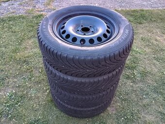 Sada kolies VW Polo 6, plechové disky + pneu 185/65 R15