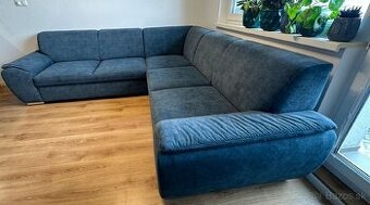 Rozkladacia sedacia súprava 275x275 tyrkysovo modra