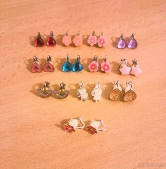 Dievčenské klipsové náušnice