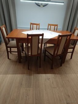 Stôl + 6 stoličky