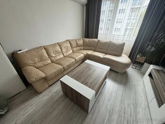 Kožená rohová sedačka