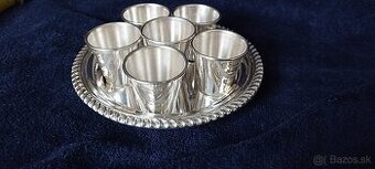 Investičné striebro-kalíšky a sterling podnos 218g