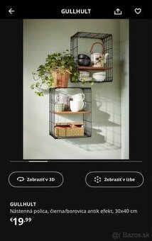 Nástenné kovové police Ikea