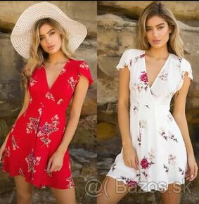 Nový tovar- romantické a sexi letné šaty-v červenej a bielej