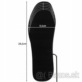 Elektricky vyhrievané vložky do topánok USB, vel. 41-46 čier - 1