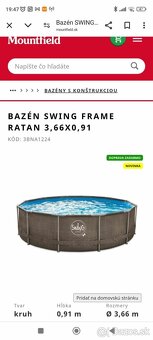 Bazén swing frame ratan