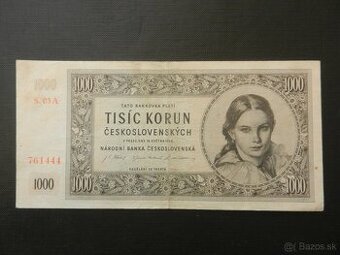Bankovka 1000Kčs 1945