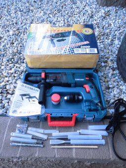 Vrtačka príklepová ako set - Erman model -2x hlavi+seka vrta