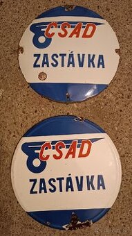 Originál smaltovaná autobusová tabuľa ČSAD