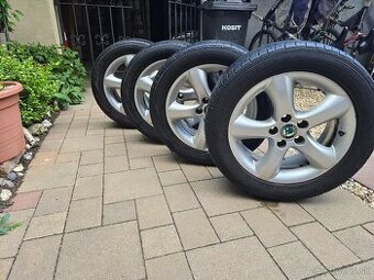 Sada 4x Škoda ALU disky s letnými pneumatikami Falken