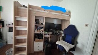 Poschodova postel so skrinou