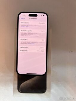 IPHONE 15 BLACK 128GB ZÁRUKA - VEĽMI PEKNÝ STAV