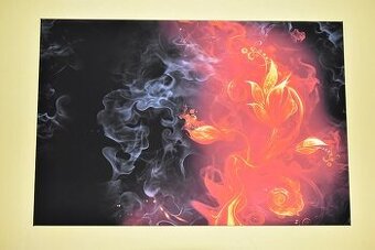 obraz na platne 120 x 80 - abstraktny - ohen kvet