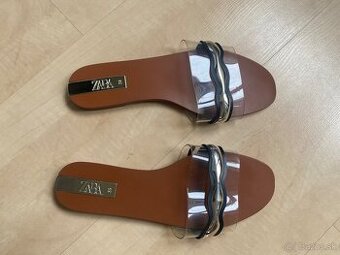 Letné šľapky ZARA s priesvitné elegantné