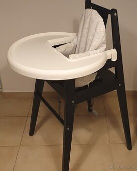 Detská vysoká drevená jedálenská stolička IKEA BLAMES