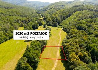 Horná Ves – 1.020 m2 POZEMOK na karavan/chatku/prístrešok - 1