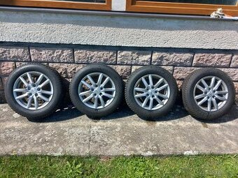 Predám 16" Al disky  + zimné pneu Dunlop 215/60 R16