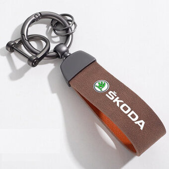 kožená klúčenka skoda 5 farieb,  peugeot
