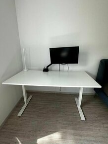 Ikea TROTTEN Stôl nastaviteľná výška, biela, 160x80 cm