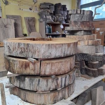 XXL DUBOVE KOLACE NA EPOXID 100 cm priemer.