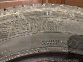 Predám 2ks letné pneu Michelin agilis3 195/75r16c